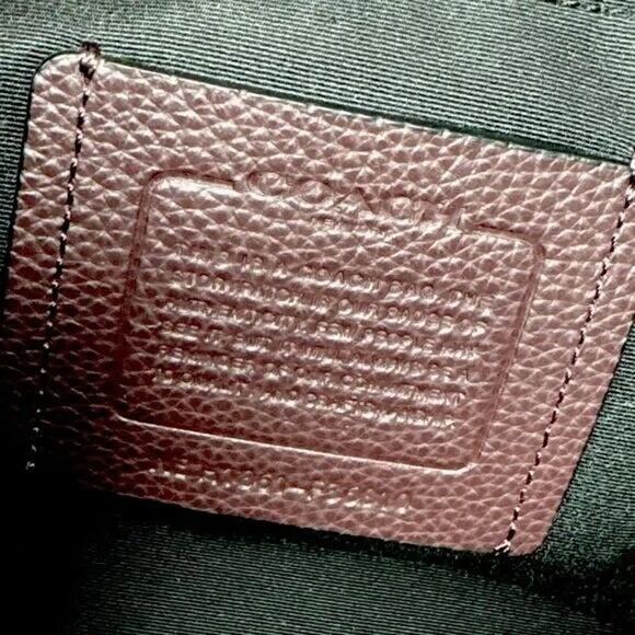 Coach Hudson Commuter Bag Oxblood Pebbled Leather Briefcase - Picture 7 of 12